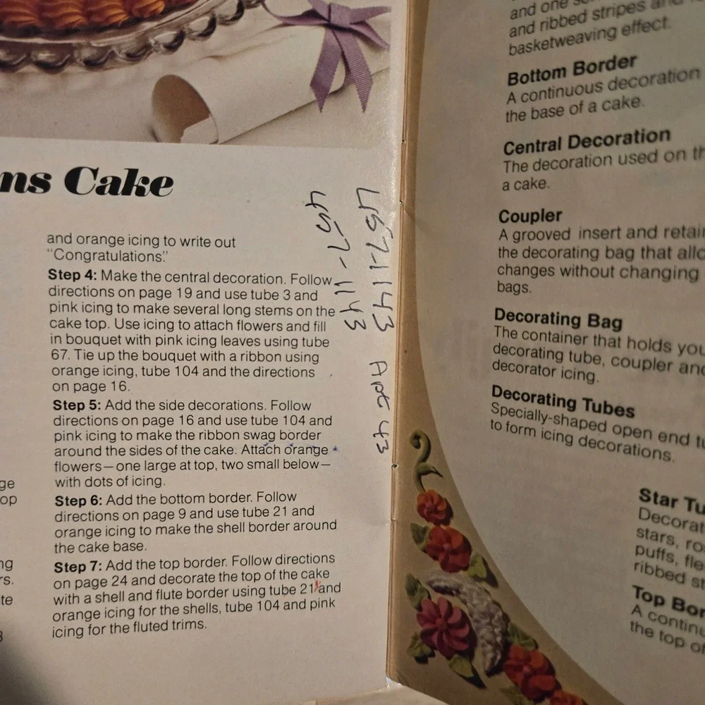 Basic Cake Decorating The Wilton Way Booklet‎ 1975 Vintage Cake Instruction Book